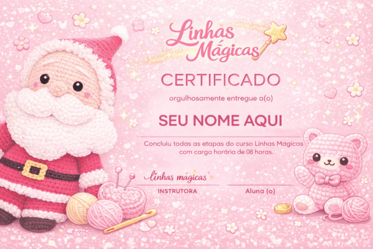 Certificado de conclusão Linhas Mágicas